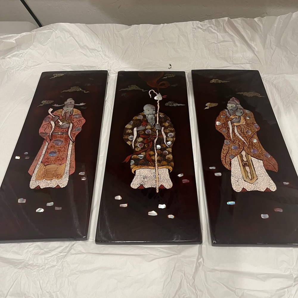 3‎ pictures in wood wall decoration